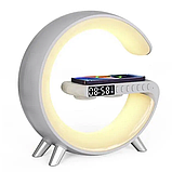 Багатофункціональна лампа нічник G Smart Light Sound Machine з бездротовою зарядкою 15w і колонкою 3w, фото 2