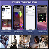 Багатофункціональна лампа нічник G Smart Light Sound Machine з бездротовою зарядкою 15w і колонкою 3w, фото 5