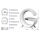 Багатофункціональна лампа нічник G Smart Light Sound Machine з бездротовою зарядкою 15w і колонкою 3w, фото 5