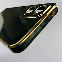 Чохол для Oppo A76 глянцевий із золотою окантовкою чохол на телефон оппо а76 чорний h7y, фото 6