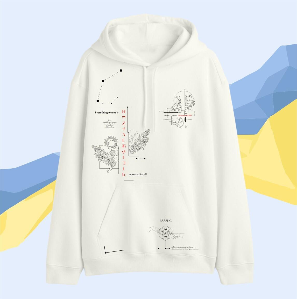 Худі Моя незалежність - Білий - XS