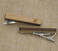Деревянный зажим для галстука с ящерицей ZAG-9066