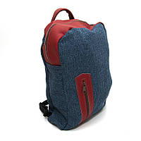 Тканевый темно-бирюзовый рюкзак Gofin с красными вставками SMR-22047