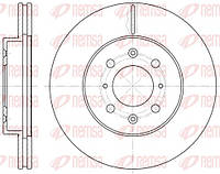 Диск гальмівний ПЕРЕДН HONDA CIVIC, CRX, INSIGHT 1.3I-1.6I 16V 90.04-,09.04- 6224.10