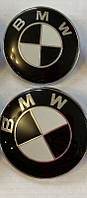 Эмблема BMW на капот и крышку багажника 72м Black and white