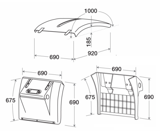欄間 Заднее крыло MAN TGS, TGX-TGA задняя часть 81664106604