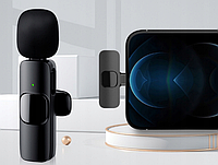 Беспроводной мини микрофон Lightning с подключением к телефону для IOS и Android для подкастинга видеоинтервь