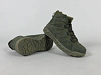 Ботинки тактические кожаные со вставками из кордуры Ultimatum Striker Олива, размеры 40 41 42 43 44 45 46