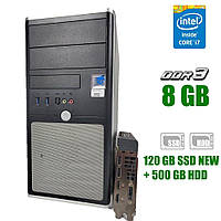 Ігровий ПК EuroCom Tower / Intel Core i7-3770 (4 (8) ядра по 3.4 - 3.9 GHz) / 8 GB DDR3 / 120 GB SSD NEW + 500 GB HDD / AMD Radeon