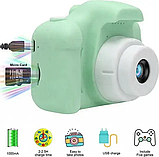 Фотоапарат дитячий GM14 Kids Camera c дисплеєм 2" для дітей зелений, фото 7