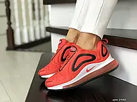 Женские кроссовки Nike Найк Air Max 720, текстиль, воздушная подушка, помаранчевые с белым 36