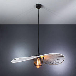 Люстра-підвіс металева біла на 1 лампу Е27 60х150 см, фото 2