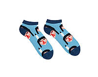 Короткие носки NAMITO SHORT голубые с индейцами SIN-1770