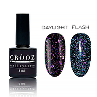 Crooz Crystal Gel Polish No09 — світловідбивний гель-лак, фіолетово-зелений, 8 мл