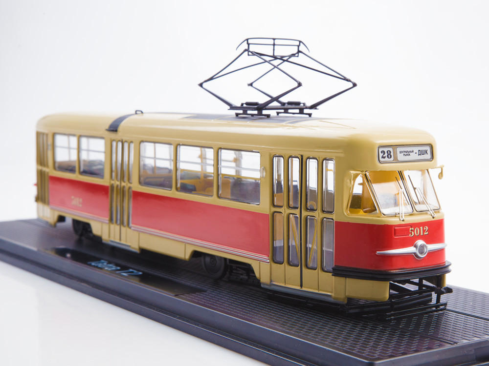 Модель Трамвай Tatra - T2 червоно-бежевий | SSM