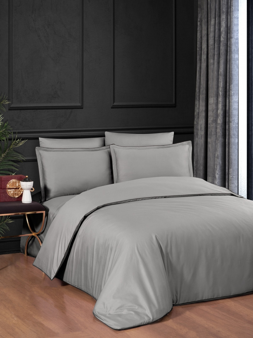 Постільна білизна La Romano Premium Satin 200×220 Lucca ASH, фото 1