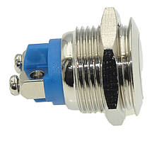 Кнопка антивандальная d18mm різьблення 16mm h21mm 2 контакти під гвинт