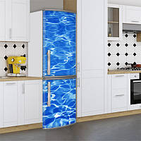 Наклейки на холодильник, текстура воды, 180х60 см - Лицевая(В), с ламинацией