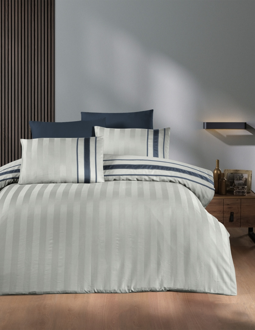 Комплект постільної білизни First Choice Deluxe Satin 200х220 Artwel Silver, фото 1