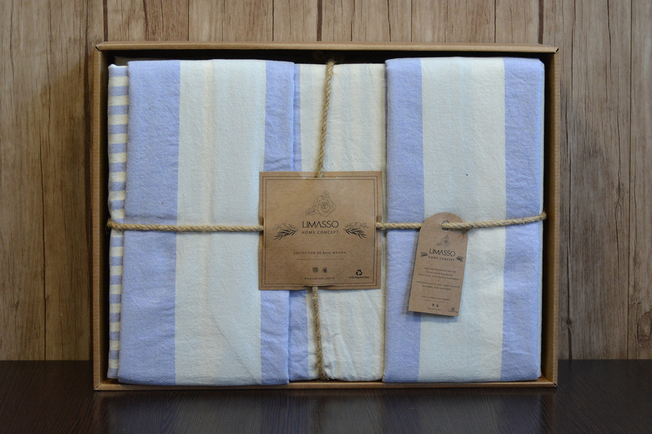 Постільна білизна Limasso Stonewashed Costal 200 х 220 см Blue, фото 1