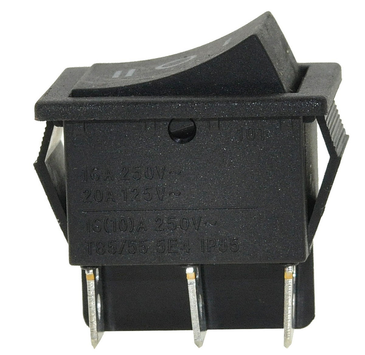 Тумблер 3 положення 6 контактів 25*31 mm 16A