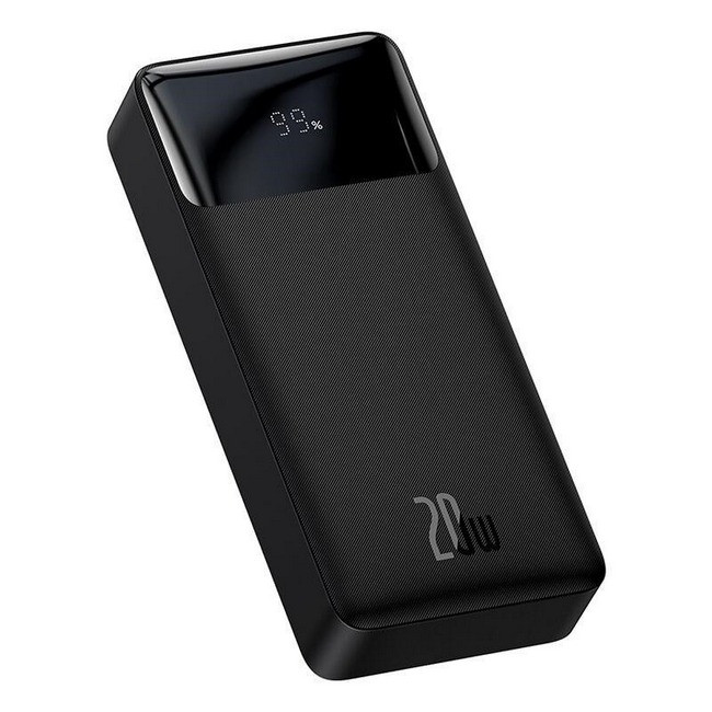 Повербанк 20000 мАг Power Bank BASEUS PPDML-N01 Bipow з дисплеєм PD/QC 20W 3A Black, фото 1