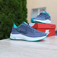 Женские кроссовки Nike Найк Flyknit Lunar 3, текстиль, серые с зеленым. 36