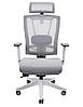 КРІСЛО КОМП'ЮТЕРНЕ З ПІДГОЛІВНИКОМ ENRANDNEPR ERGO CHAIR 2 MESH WHITE Бежеве, фото 3