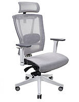 КРІСЛО КОМП'ЮТЕРНЕ З ПІДГОЛІВНИКОМ Enrandnepr ERGO CHAIR 2 MESH WHITE Бежеве