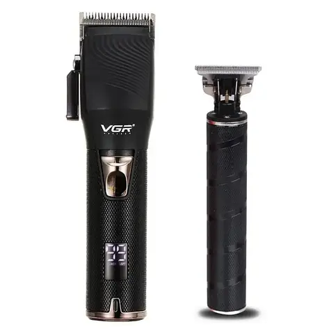 Комбо-набір для стрижки машинка і тример VGR Premium Black, HairTrimmer Skeleton (V-280-BL+HT 7870BK), фото 1