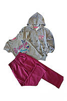 Спортивный костюм детский для девочек легкий летний комплект тройка 98 размер ВН-6