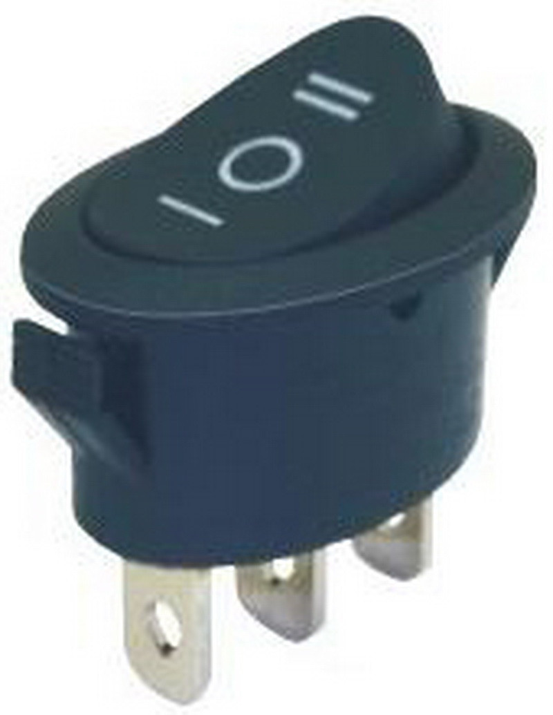 Тумблер овал 3 положення 3 контакти 17*25 mm 6A