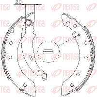 Колодки гальмівні барабанні ЗАДН CITROEN SAXO, XSARA, ZX, PEUGEOT 106, 206, 306, RENAULT CLIO II, LAGU 4199.01