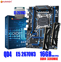 Комплект материнской платы LGA 2011-3 X99 HUANANZHI QD4 + XEON E5 2670 V3 + 16G DDR4 ECC RAM (2*8 ГБ)