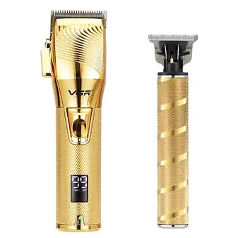 Комбо-набір для стрижки машинка та тример VGR Premium Gold, HairTrimmer Skeleton (V-280-GO+HT 7870G), фото 1