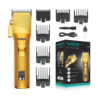 Комбо-набір для стрижки машинка та тример VGR Premium Gold, HairTrimmer Skeleton (V-280-GO+HT 7870G), фото 3