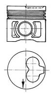 Поршень VAG 80.0 1.9D/2.4D 1X/1Y/3D/AAS/AAB 91386620