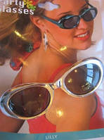 Окуляри для вечірки жіночі металізована оправа