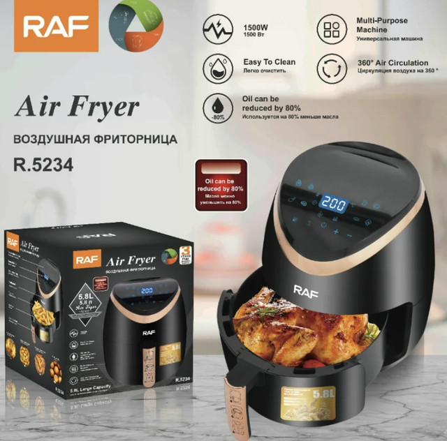 Купить Фритюрница без масла Аэрогриль с таймером RAF, Безмасляная аэро ...