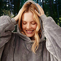 Плед толстовка з рукавами Huggle — плед флісовий м'яке худі ковдра тепле зручне комфортне худі