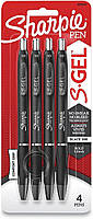 Набір гелевих ручок 4 шт автоматичних Sharpie S-Gel, Bold Black Gel Ink Черний 1 мм ( 2096155)