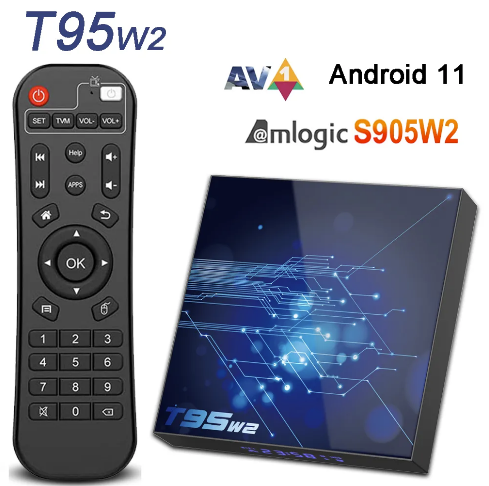 Смарт приставка T95 W2 2/16 ГБ, S905W2, Android 11, фото 1