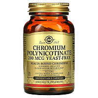 Хром полиникотинат без дрожжей (Chromium polynicotinate yeast-free) 200 мкг 100 капсул