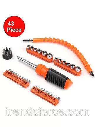 Набір інструментів 43 предмети Screwdriver Bit Set 207118, фото 3