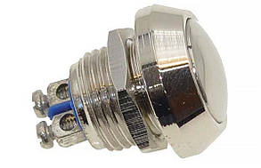 Кнопка антивандальная d18mm різьблення 12mm h17mm 2 контакти під гвинт