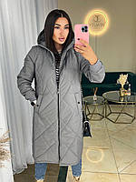 Женское стёганное демисезонное пальто. 44-52р.