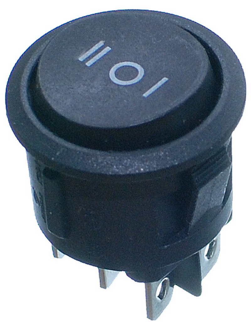 Тумблер круглий 3 положення 6 контактів d25 mm 6A