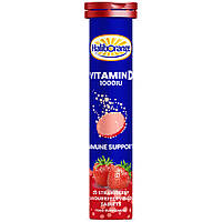 Витамины и минералы Haliborange Vitamin D 1000 IU, 20 шипучих таблеток Клубника