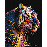 Картина по номерам "Прекрасный зверь" ©art_selena_ua Идейка KHO6520 40х50 см с красками металлик extra,