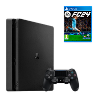 Набор Консоль Sony PlayStation 4 Slim 500GB Black Б/У + Игра EA Sports FC 24 Русская Озвучка